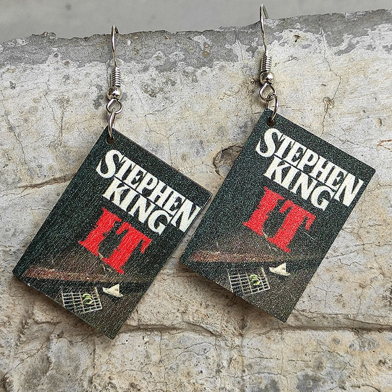 Wholesale Horror  Book Wooden Earrings